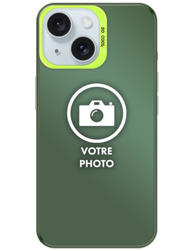Coque silicone So Cool personnalisée Vert pour Apple iPhone 15 Plus