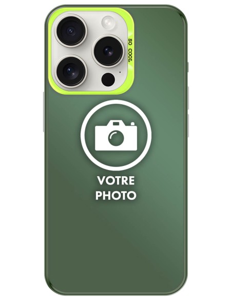 Coque silicone So Cool personnalisée Vert pour Apple iPhone 15 Pro