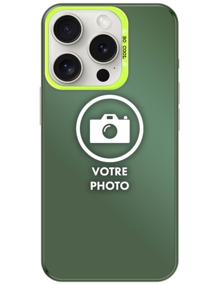 Coque silicone So Cool personnalisée Vert pour Apple iPhone 15 Pro Max