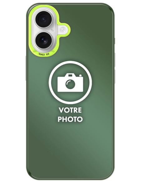 Coque silicone So Cool personnalisée Vert pour Apple iPhone 16