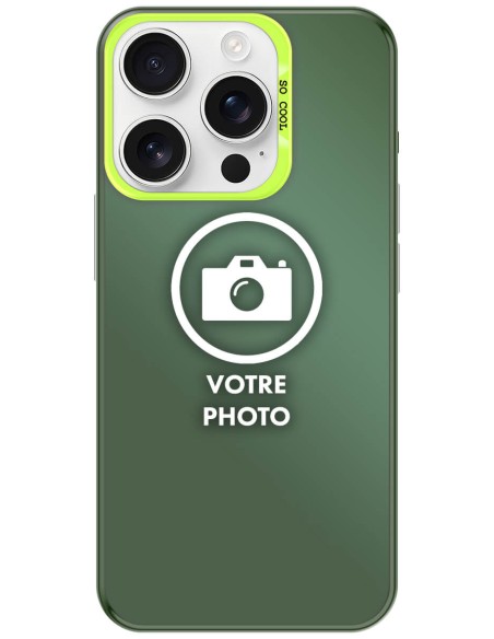 Coque silicone So Cool personnalisée Vert pour Apple iPhone 16 Pro Max
