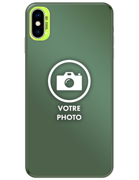 Coque silicone So Cool personnalisée Vert pour Apple iPhone XS Max