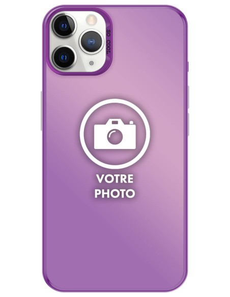 Coque silicone So Cool personnalisée Violet pour Apple iPhone 11 Pro