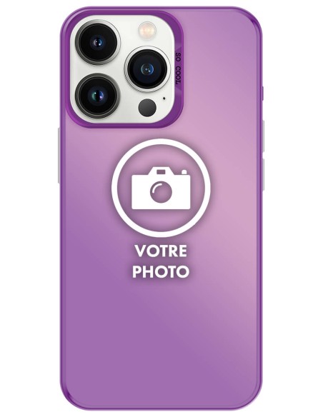 Coque silicone So Cool personnalisée Violet pour Apple iPhone 13 Pro