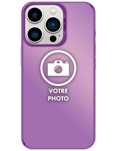 Coque silicone So Cool personnalisée Violet pour Apple iPhone 13 Pro Max