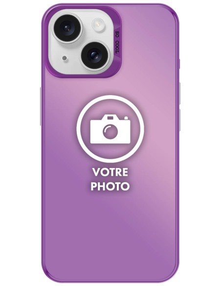 Coque silicone So Cool personnalisée Violet pour Apple iPhone 14 Plus