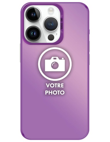 Coque silicone So Cool personnalisée Violet pour Apple iPhone 14 Pro
