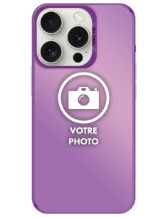 Coque silicone So Cool personnalisée Violet pour Apple iPhone 15 Pro