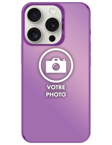 Coque silicone So Cool personnalisée Violet pour Apple iPhone 15 Pro