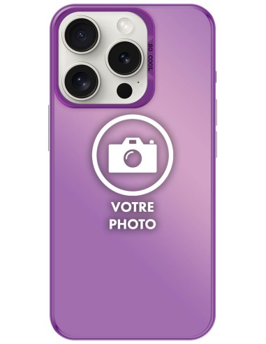 Coque silicone So Cool personnalisée Violet pour Apple iPhone 15 Pro Max