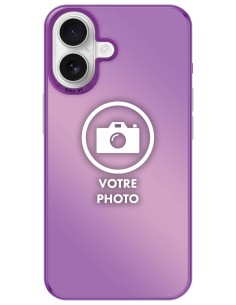 Coque silicone So Cool personnalisée Violet pour Apple iPhone 16