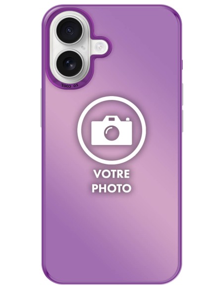 Coque silicone So Cool personnalisée Violet pour Apple iPhone 16