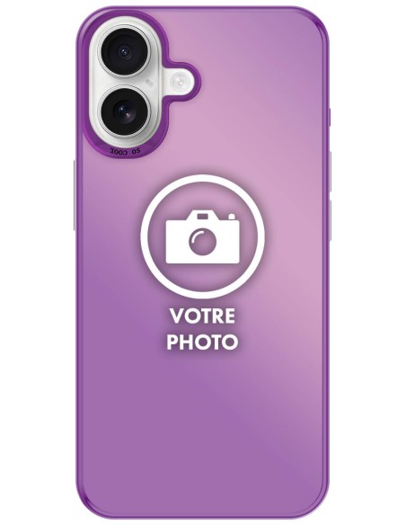 Coque silicone So Cool personnalisée Violet pour Apple iPhone 16 Plus