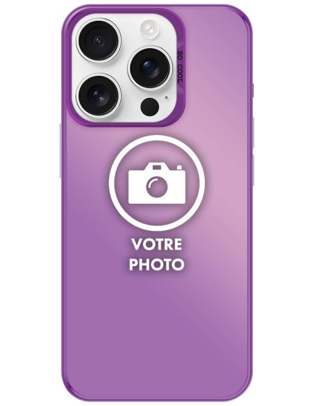 Coque silicone So Cool personnalisée Violet pour Apple iPhone 16 Pro Max