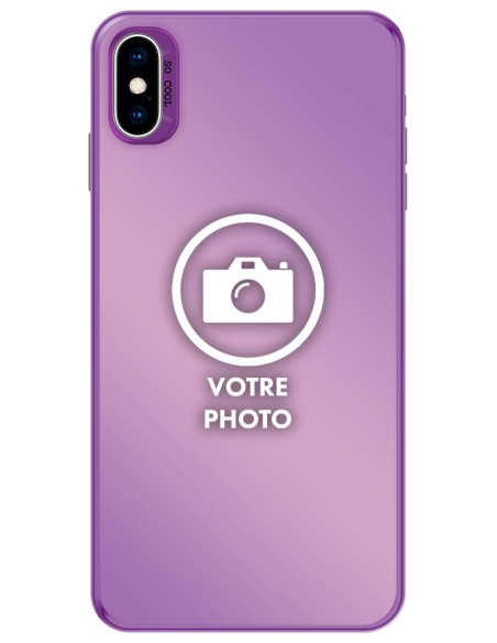 Coque silicone So Cool personnalisée Violet pour Apple iPhone X / XS