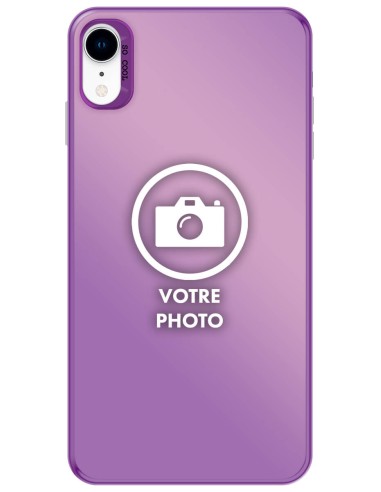 Coque silicone So Cool personnalisée Violet pour Apple iPhone XR