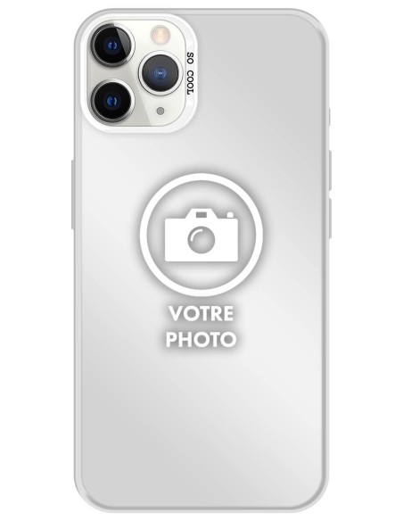 Coque silicone So Cool personnalisée Argent pour Apple iPhone 11 Pro