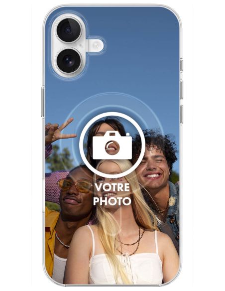 Coque MagSafe personnalisée compatible Apple iPhone 16 Plus