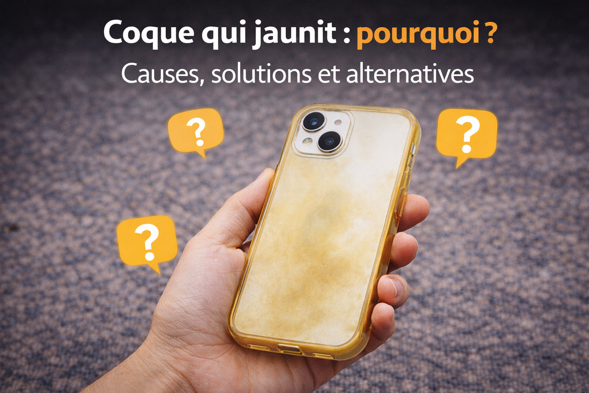 Coque qui jaunit : pourquoi ? Causes, solutions et alternatives