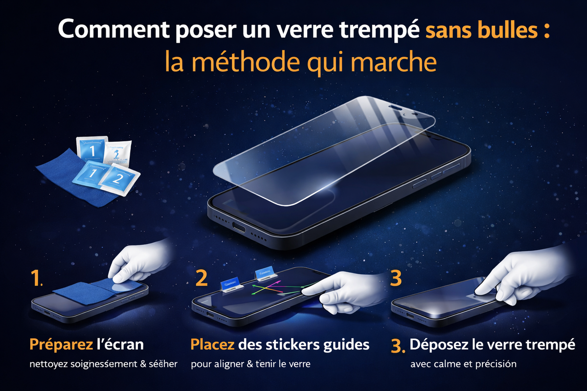 Comment poser un verre trempé sans bulles : la méthode qui marche