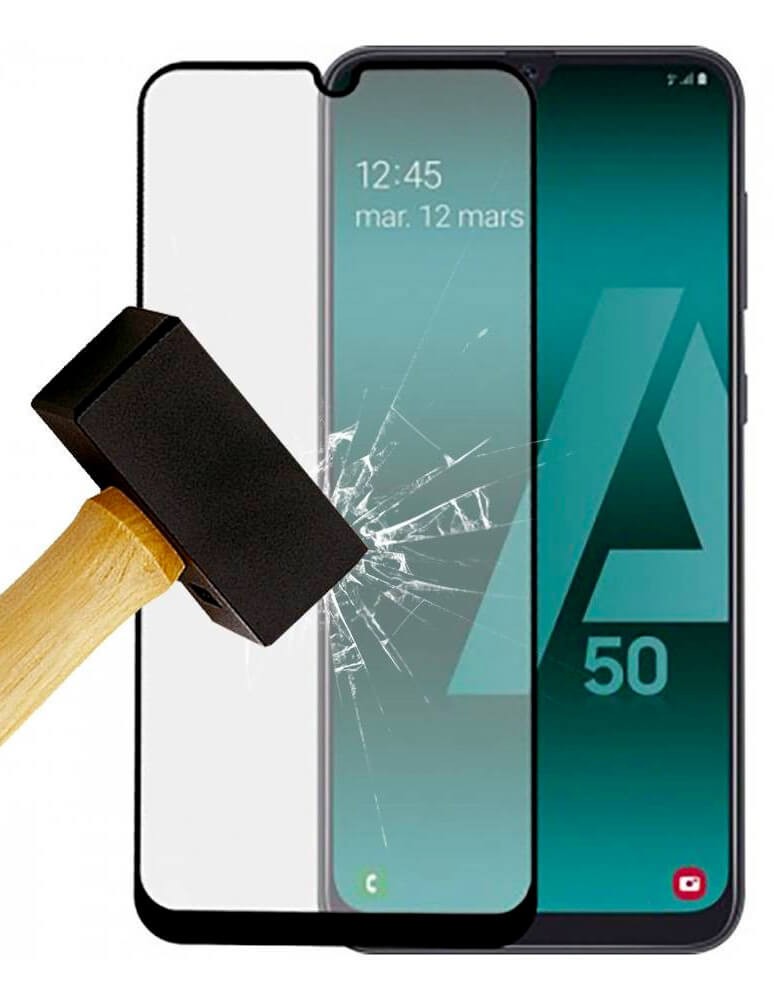 Film en verre trempé intégral Galaxy A10 / Noir