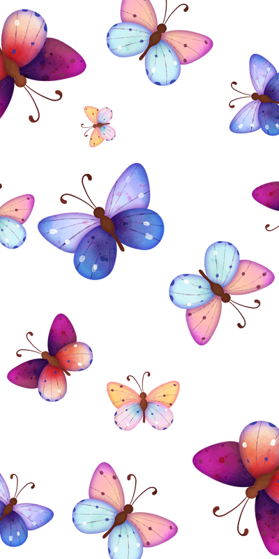 Papillons colorés