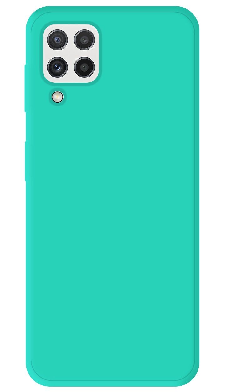 Coque en silicone Mat Vert d'eau Galaxy A22 4G