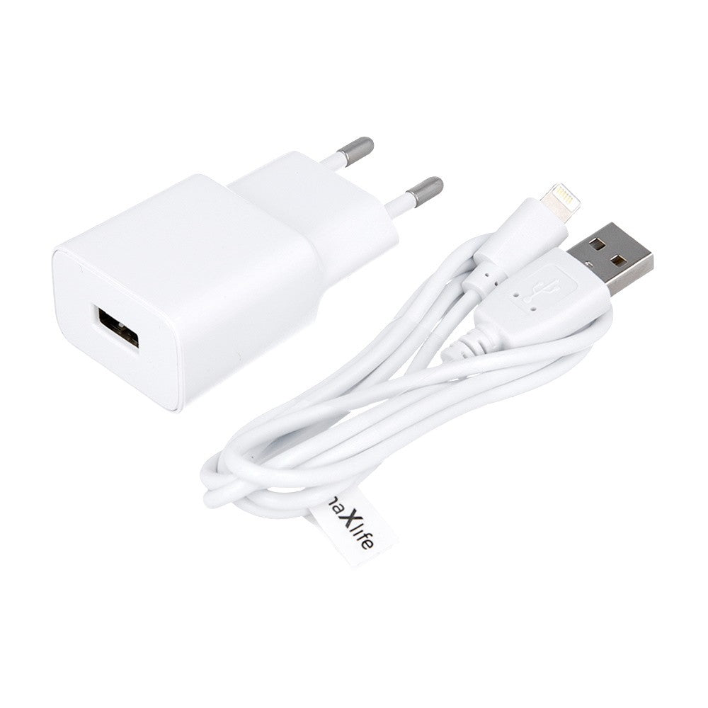 Chargeur Maxlife avec câble Lightning - Blanc