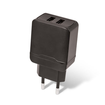 Chargeur secteur double USB 2.4A - Blanc