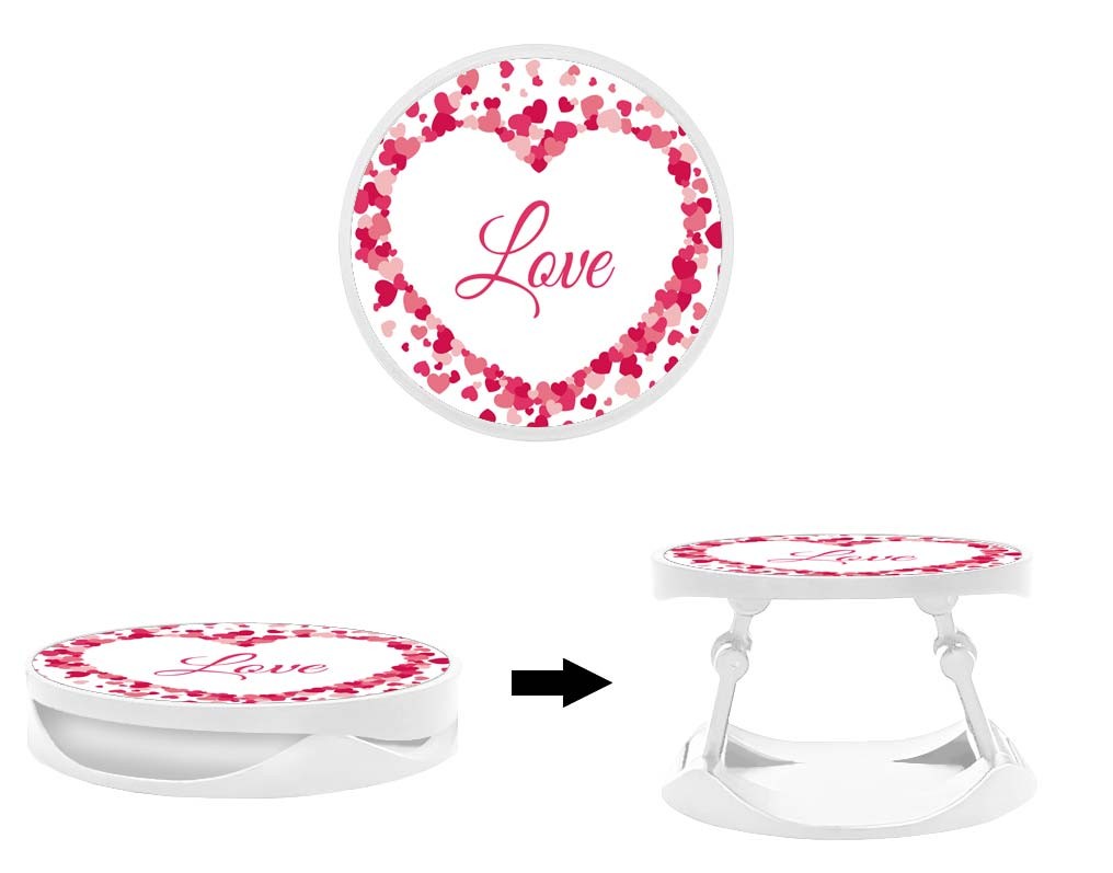 Grip imprimé | Design Confettis de Coeurs Love