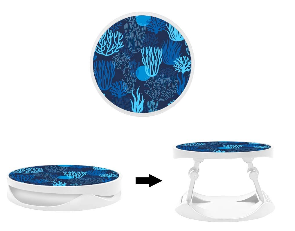 Grip imprimé | Design Corail bleu