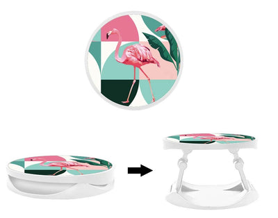 Grip imprimé | Design Flamants Roses géométrique