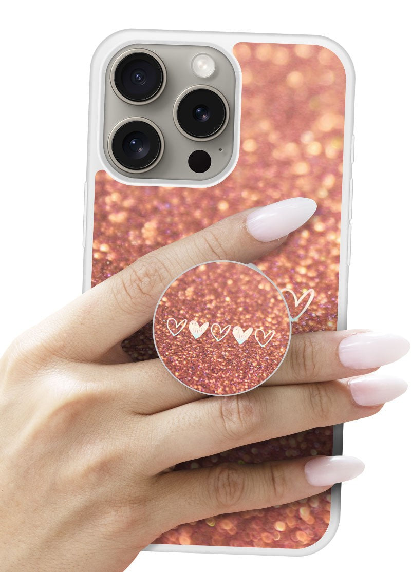Grip imprimé | Design Paillettes coeur