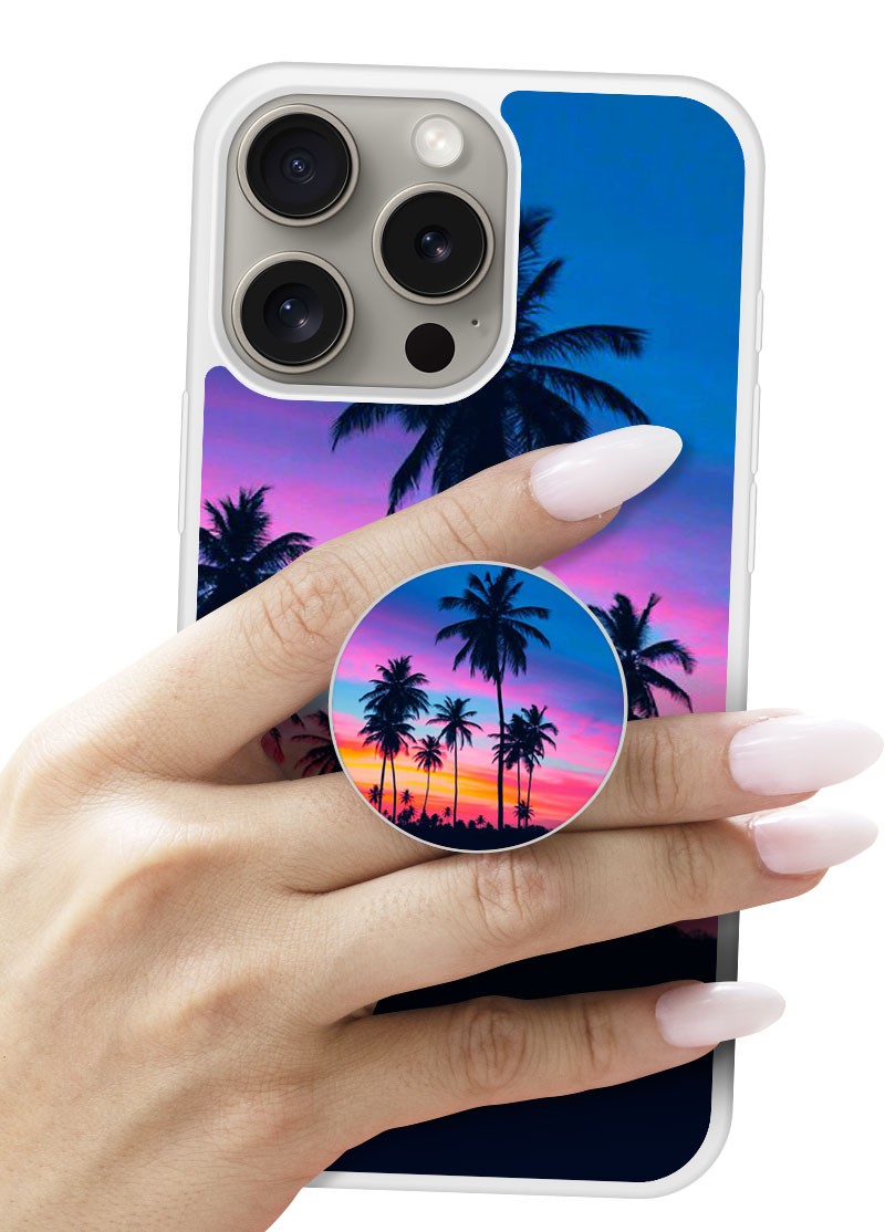 Grip imprimé | Design Palmiers colorés