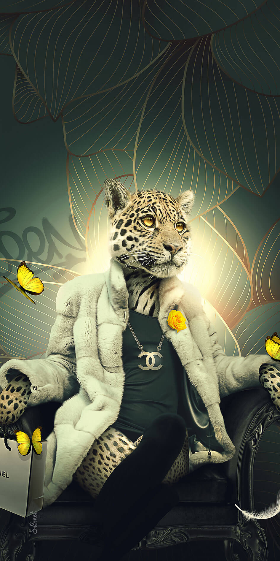 Leopard Chesterfield
