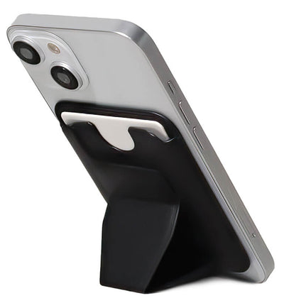 Grip Porte-cartes avec Support Pliable - Noir