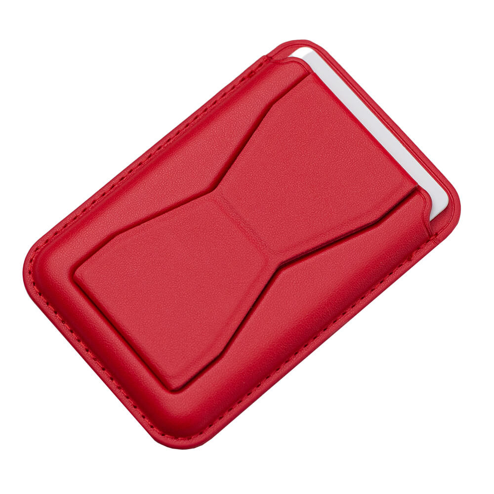 Grip Porte-cartes avec Support Pliable - Rouge
