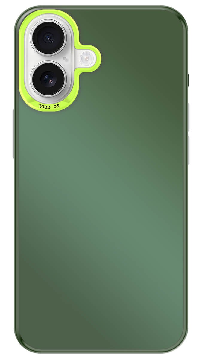 Coque So Cool effet métallisé Apple iPhone 16 - Vert