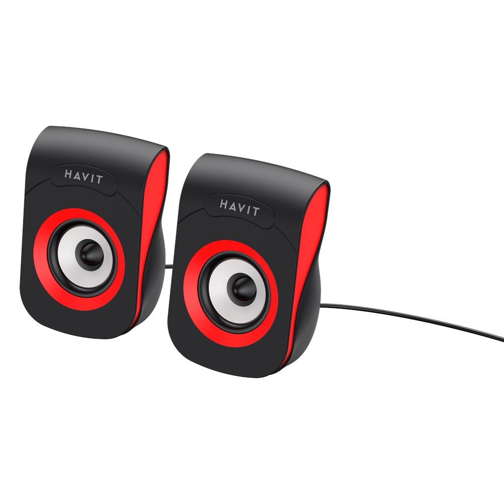 Enceintes pour ordinateur HAVIT 2.0 HV-SK599 Noir et Rouge