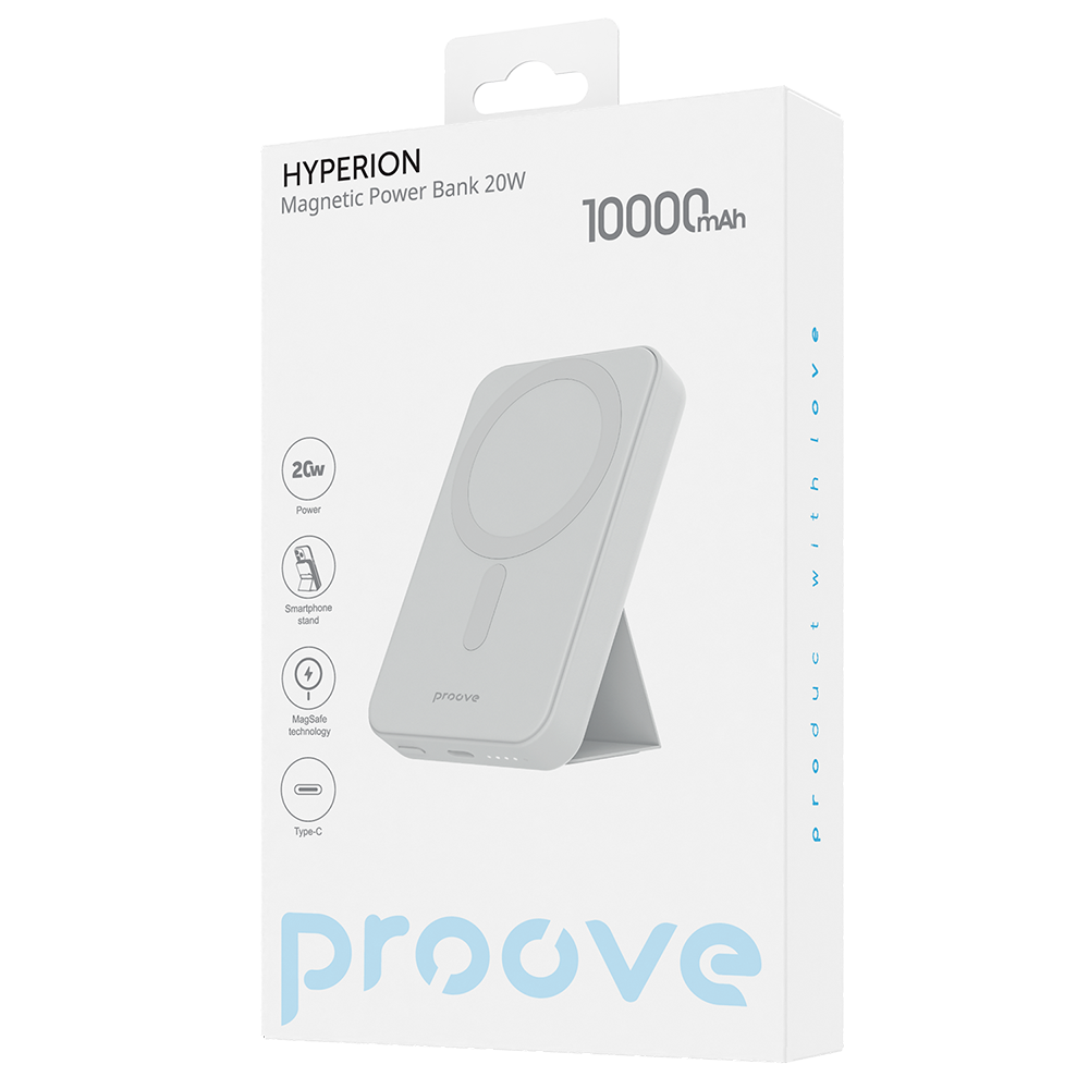 Batterie externe Power Bank Proove Hyperion 10000mAh 20W Blanc