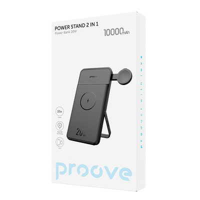 Batterie externe Power Bank Proove 2-en-1 10000mAh 20W Noir