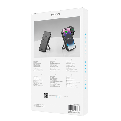 Batterie externe Power Bank Proove 2-en-1 10000mAh 20W Noir