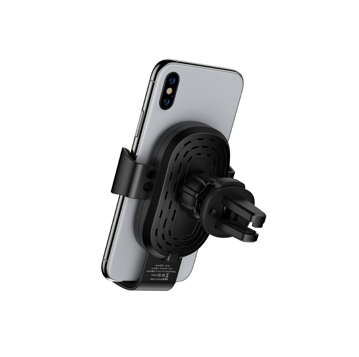 Devia support voiture Gravity with wireless inductive charger noir 10W pour ventilateur