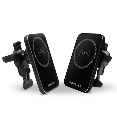 Forever support voiture pour ventilateur MACH-100 magnétique with wireless charging noir 15W