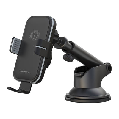 XO support voiture WX027 with wireless inductive charger noir 15W with suction cup