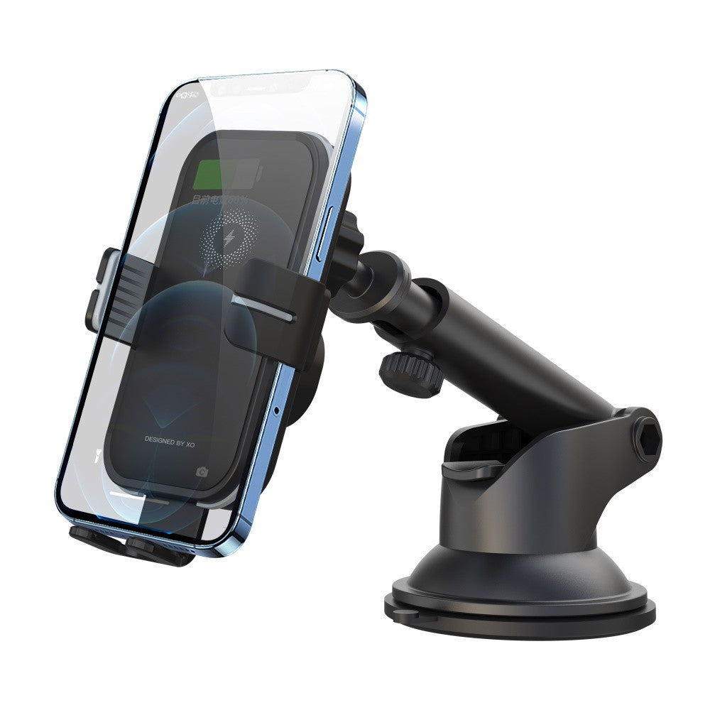 XO support voiture WX027 with wireless inductive charger noir 15W with suction cup