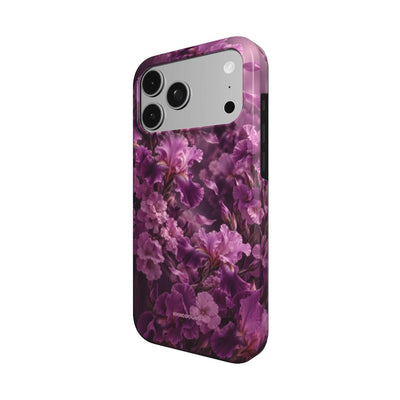 Coque Prestige Lilas vue de trois quarts, avec le rebord de la coque