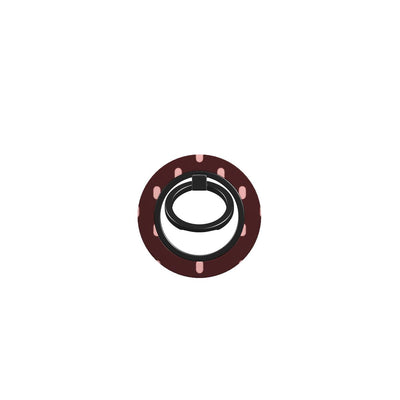 Bague Téléphone Magnétique Prestige Bordeaux Pois