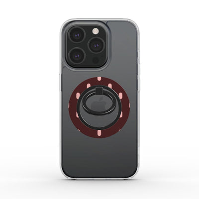 Bague Téléphone Magnétique Prestige Bordeaux Pois