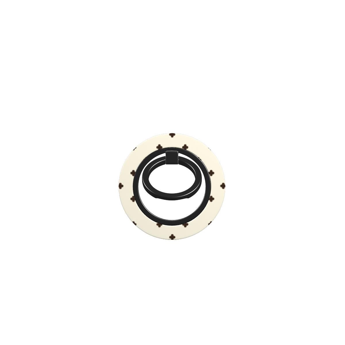 Bague Téléphone Magnétique Prestige Pois Crème